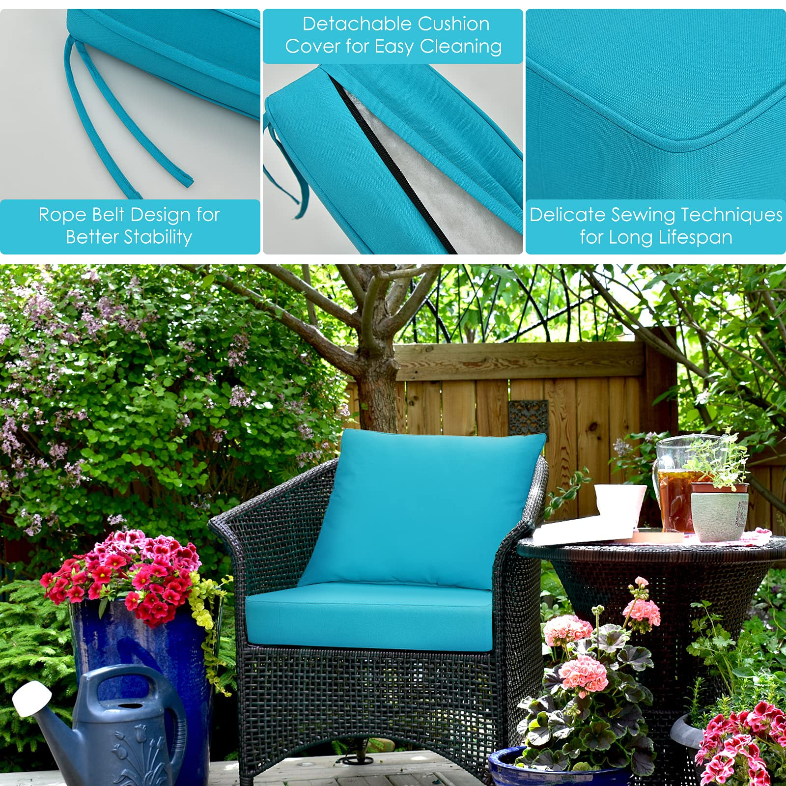Oceana Deep-Seat Patio Cushion Set view 3