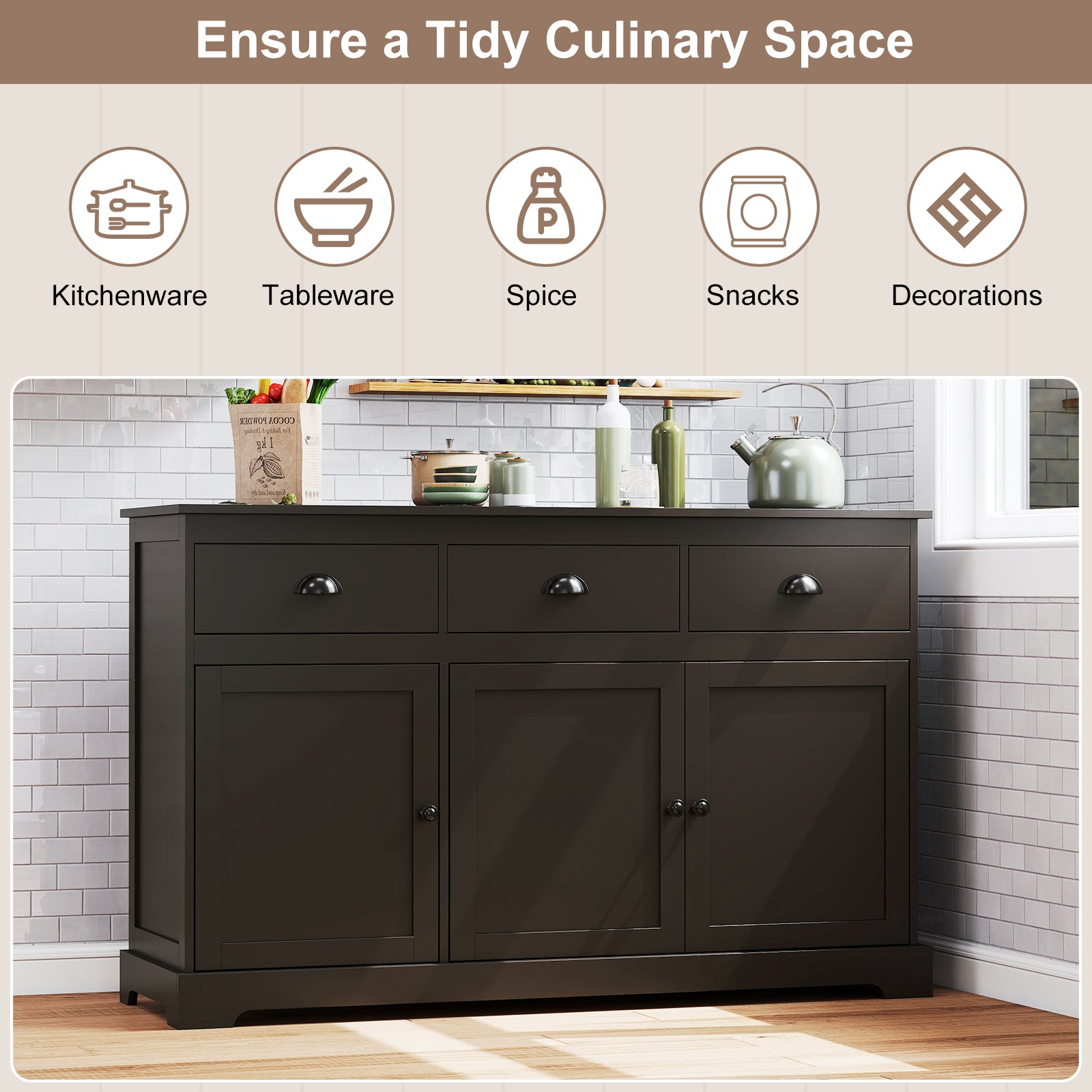 Finley Storage Sideboard Cabinet view 3