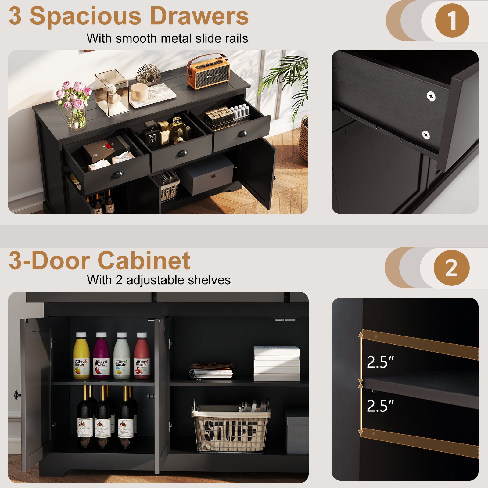 Finley Storage Sideboard Cabinet view 4