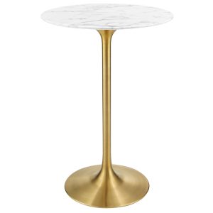 Lippa Round Artificial Marble Bar Table