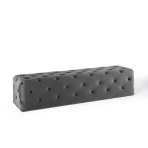 Amour 72″ Tufted Button Entryway Performance Velvet Bench