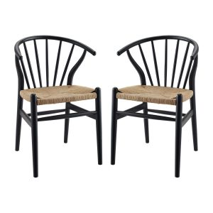 Flourish Spindle Wood Dining Side Chair Set of 2