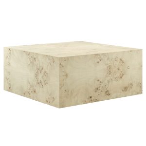 Cosmos 36″ Square Burl Wood Coffee Table
