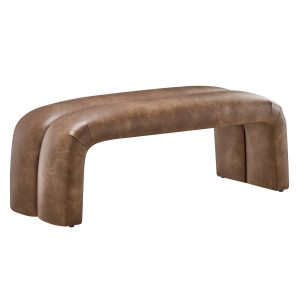 Dax 50.5″ Vegan Leather Upholstered Accent Bench
