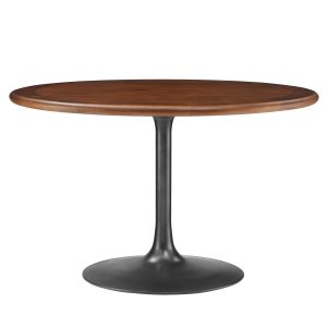 Lippa 48″ Round Pedestal Solid Wood Dining Table