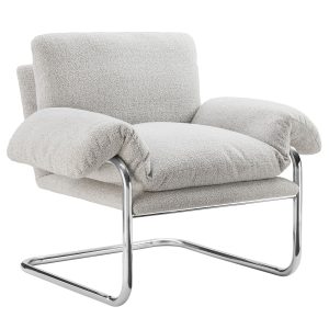 Ansel Boucle Fabric Accent Chair