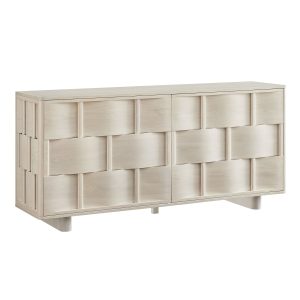 Foundry 71″ Woven Design Buffet Storage Cabinet