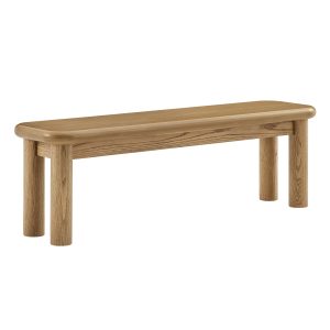 Alvia 58″ Oak Wood Bench