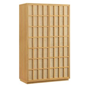 Aiko 64 Inch Tall Japandi Storage Cabinet