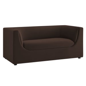 Hilda 67″ Curved Back Performance Velvet Loveseat