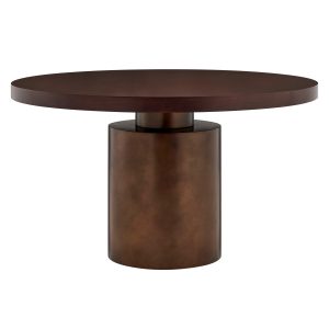 Annette 54 Inch Round Pedestal Base Dining Table