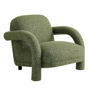 Ferris Textured Woven Fabric Lounge Chair