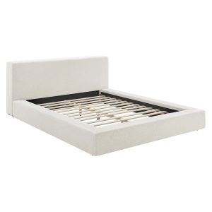 Luma Chenille Upholstered Platform Bed Frame