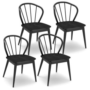 Windsor Dining Chairs Set of 4 with Spindle Backrest