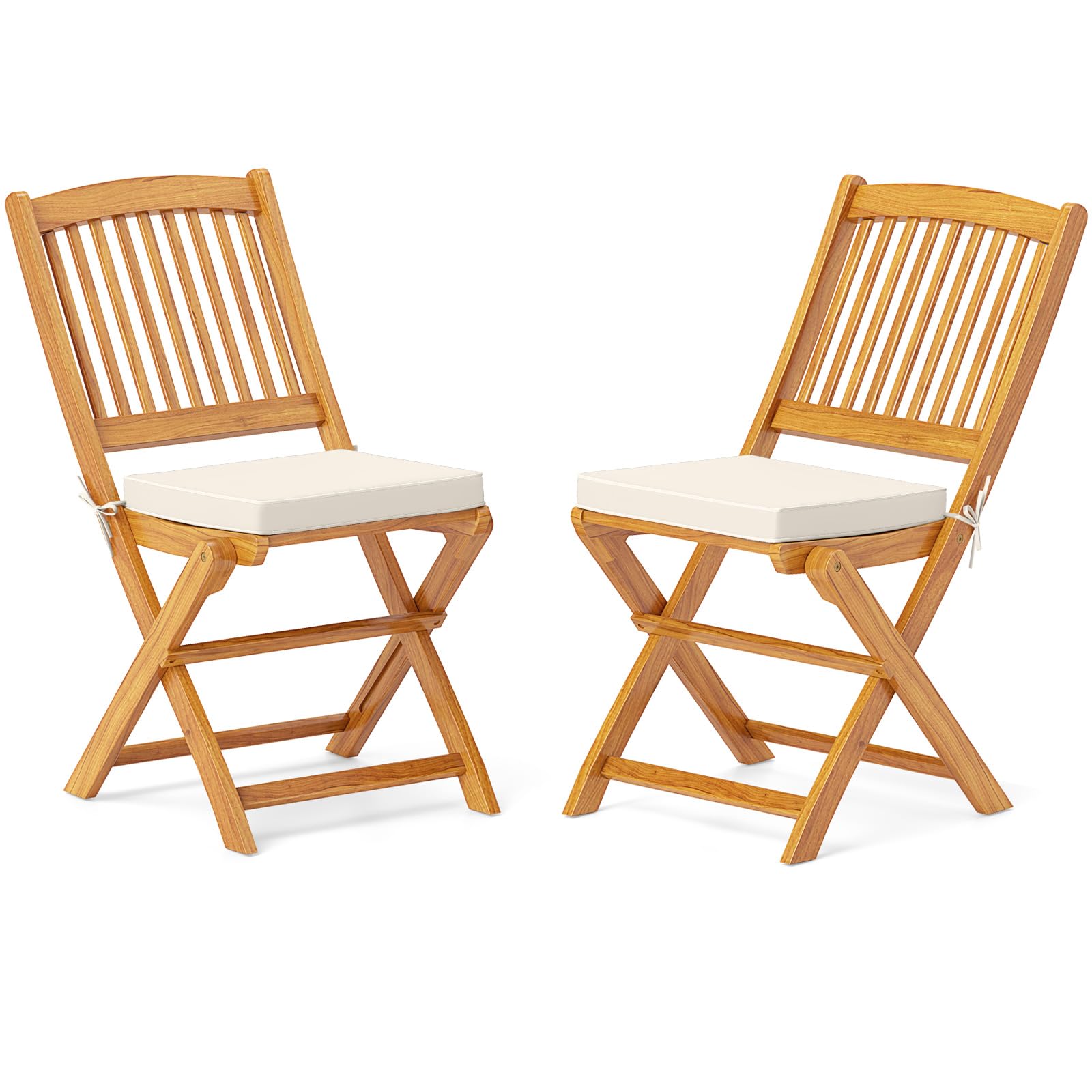 Laguna Folding Acacia Patio Dining Set view 1