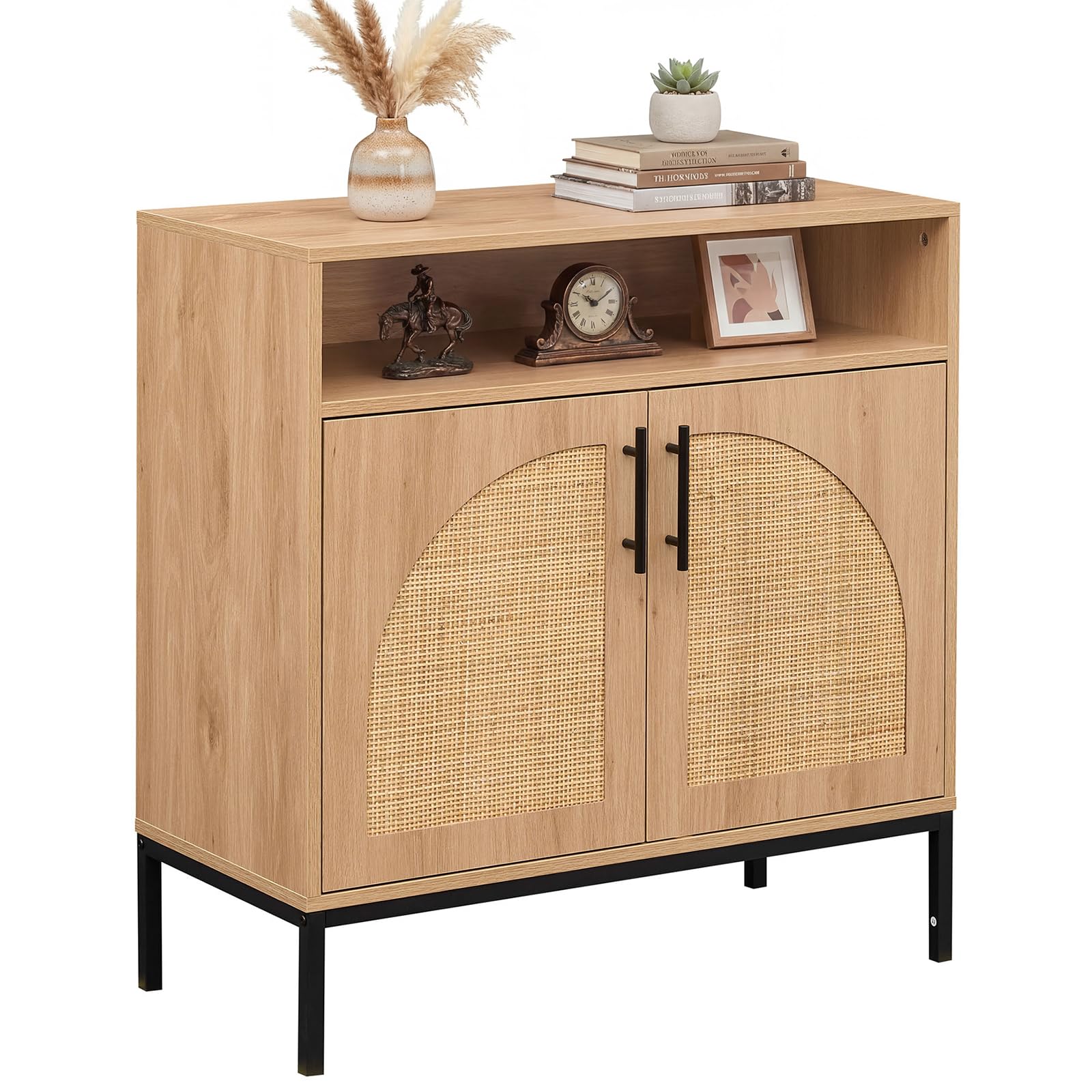 Reed Woven Sideboard Cabinet view 1