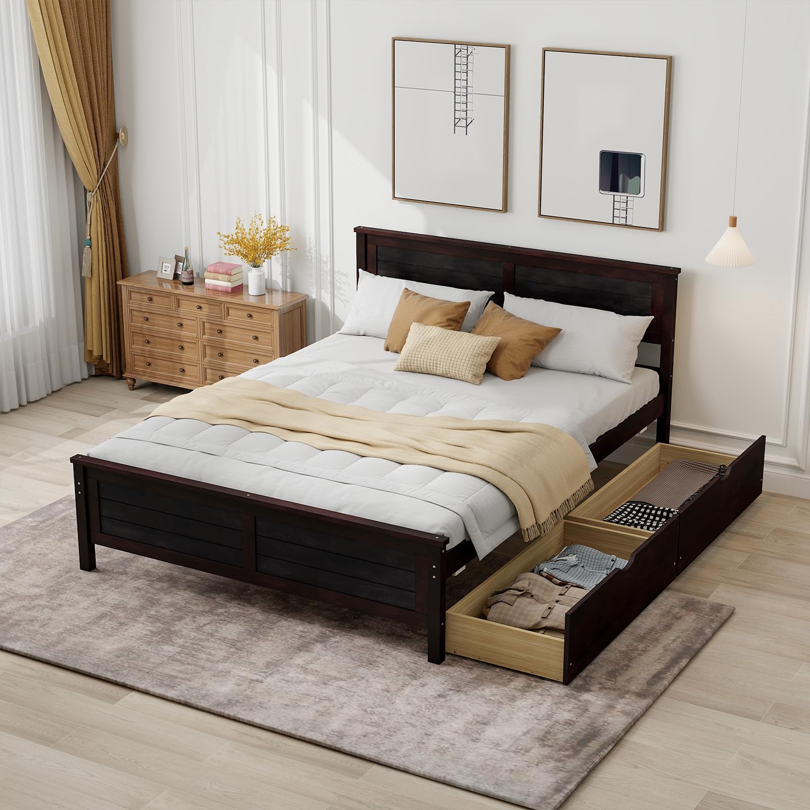 Elowen Storage Platform Bed view 2