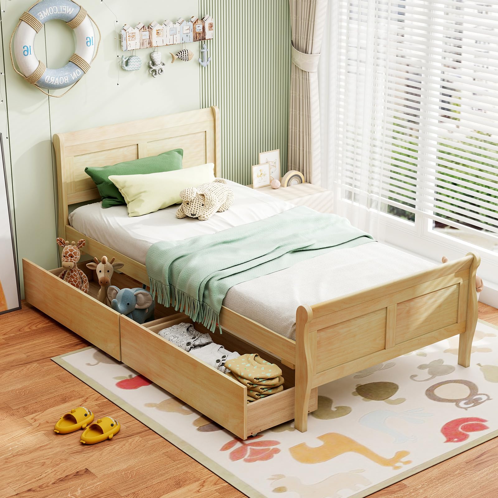 Luna Storage Platform Bed view 2
