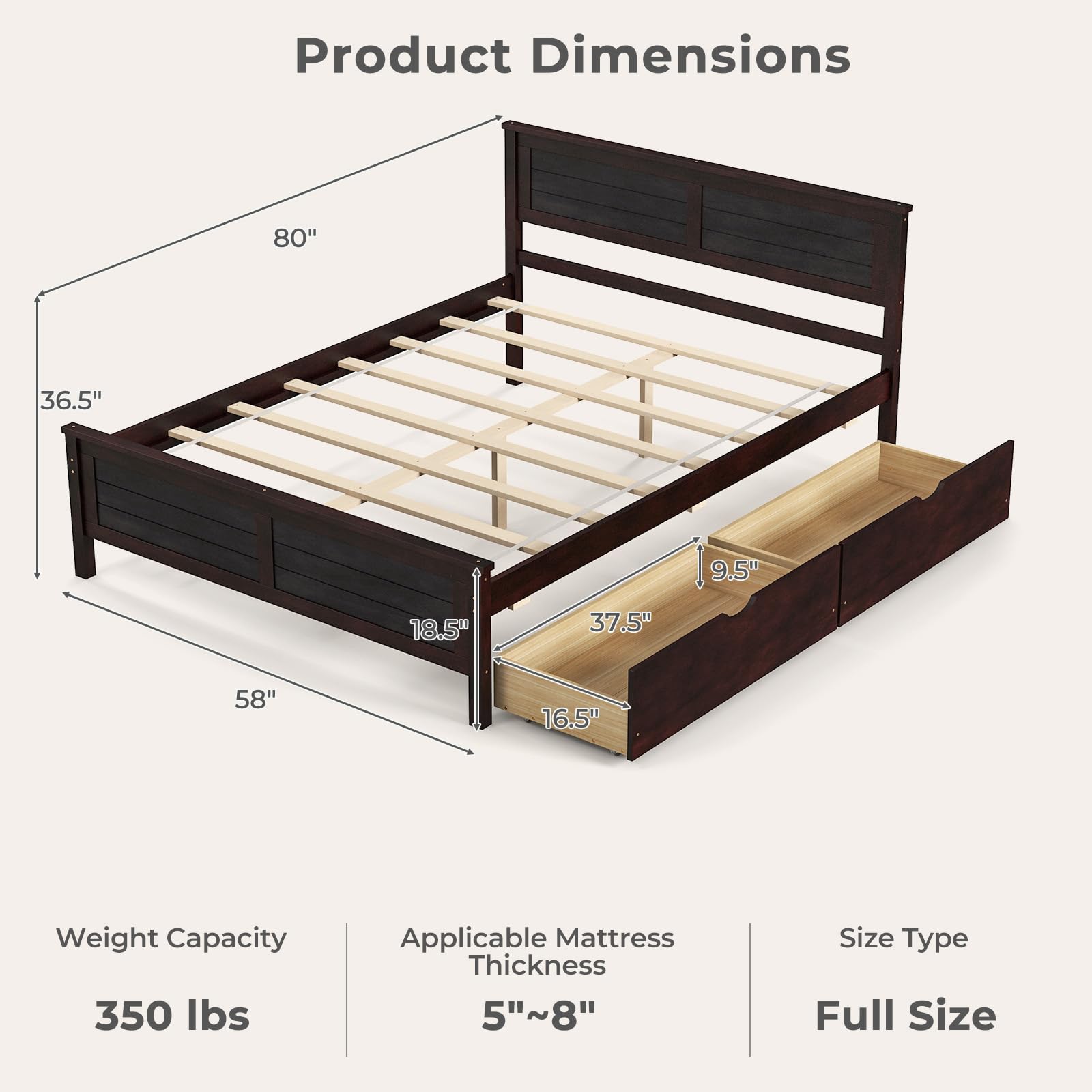 Elowen Storage Platform Bed view 3