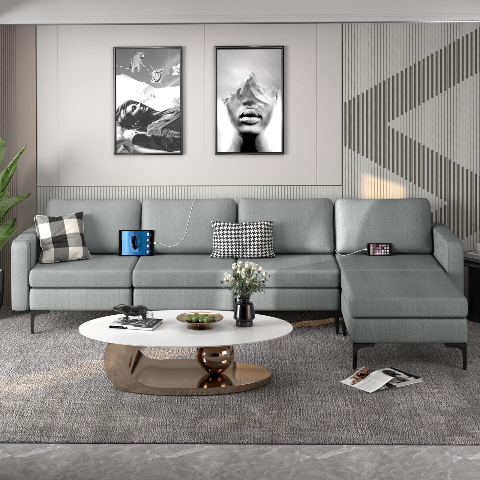 Hadley Convertible Sleeper Sectional Sofa view 2