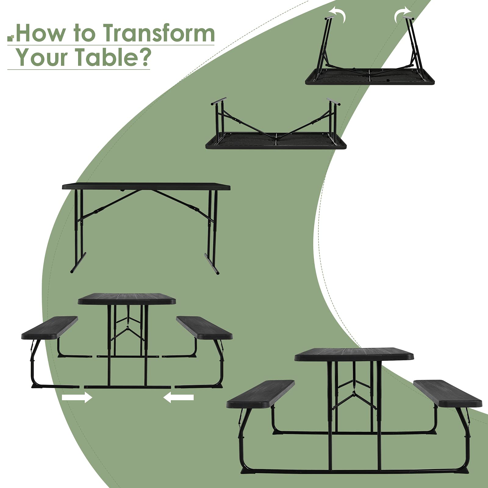 Sierra Folding Patio Dining Set view 3