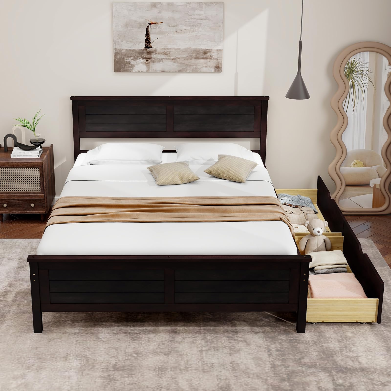 Elowen Storage Platform Bed view 4