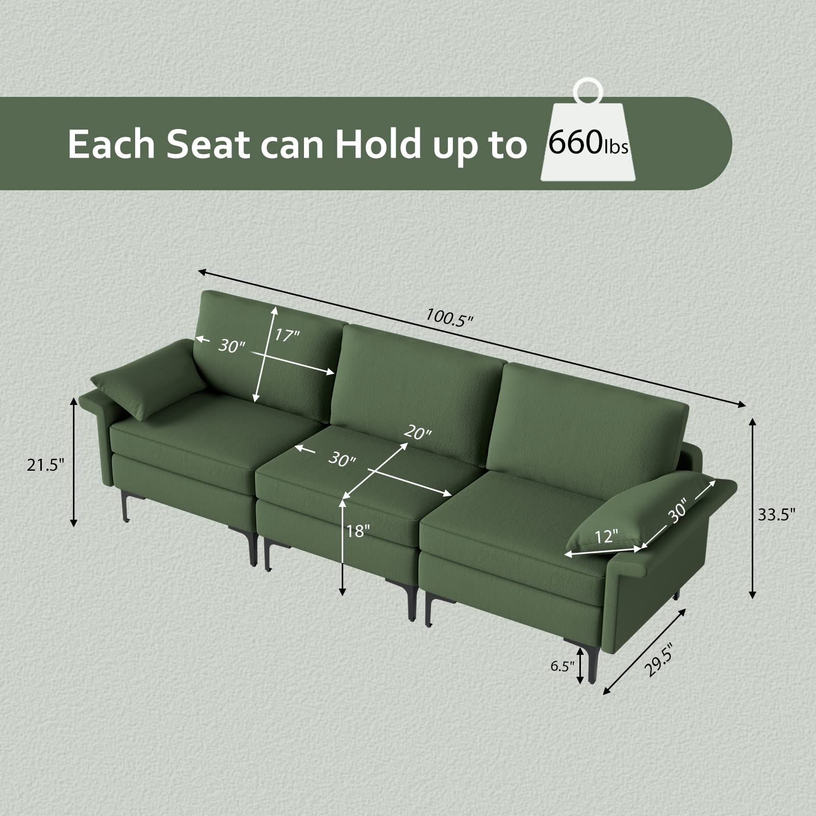 Arden Convertible Sleeper Sectional Sofa view 3