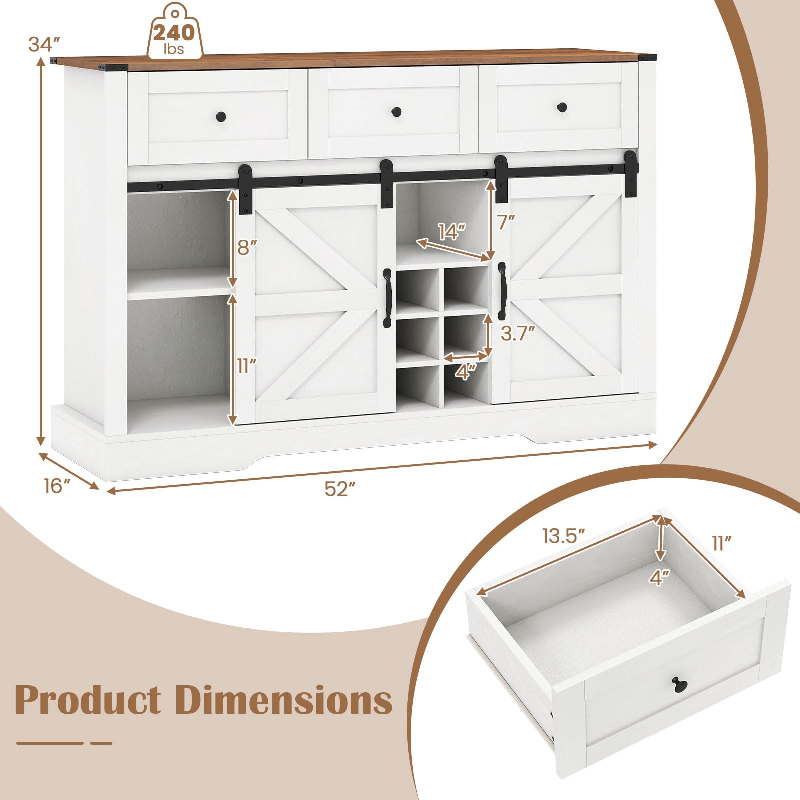 Miller LED Sideboard Cabinet view 3
