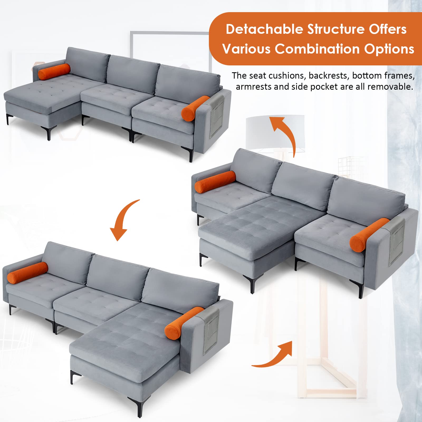 Wren Modular Sleeper Sectional Sofa view 3