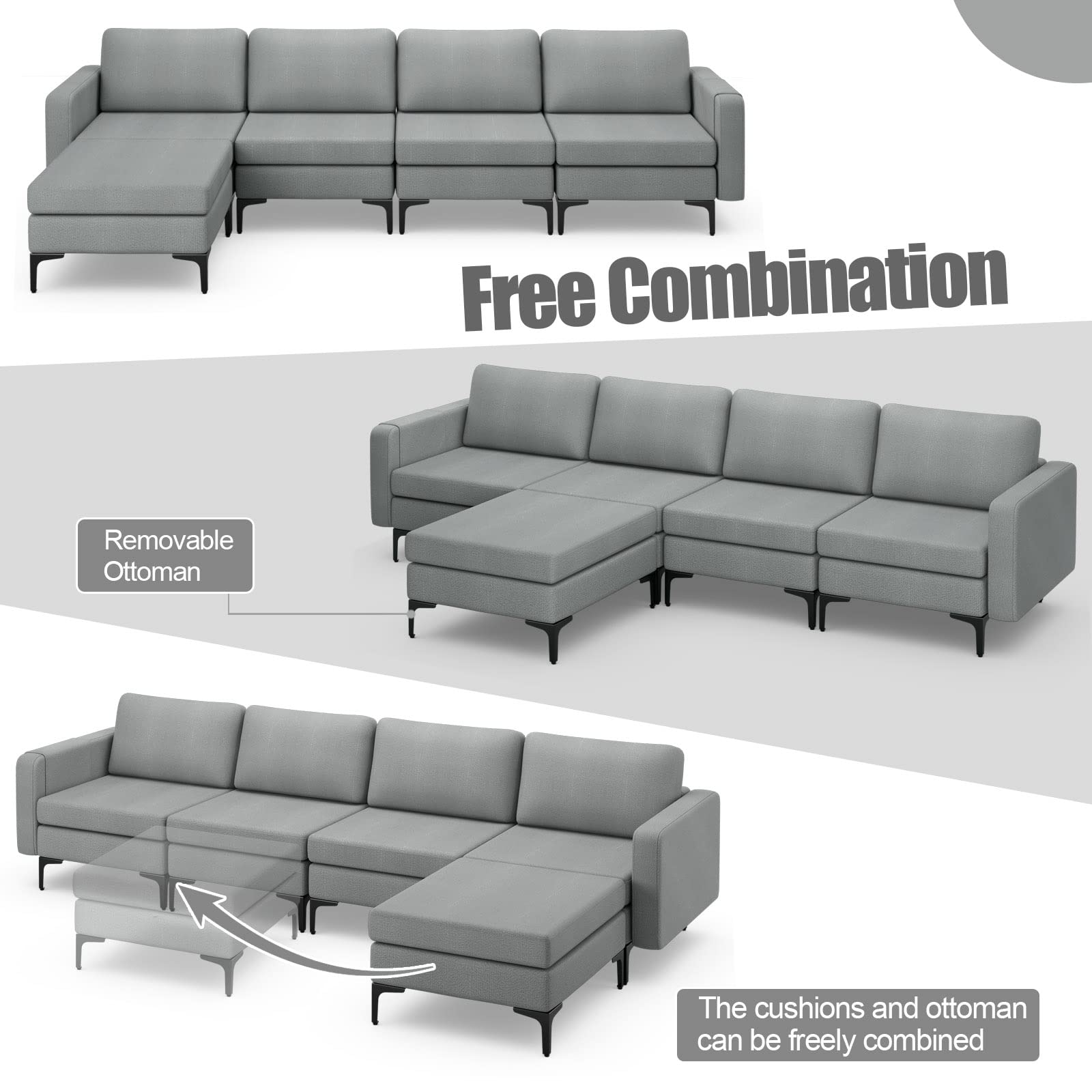 Hadley Convertible Sleeper Sectional Sofa view 4