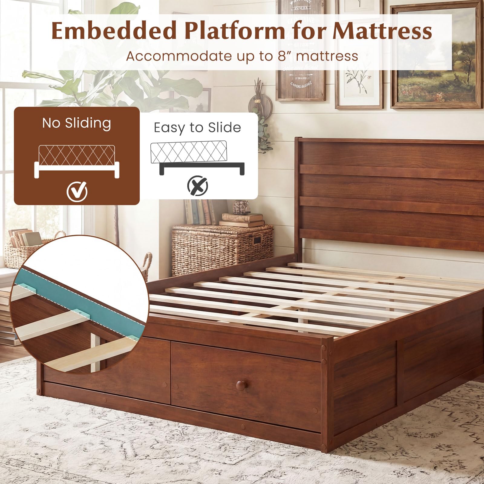 Isla Storage Platform Bed view 4