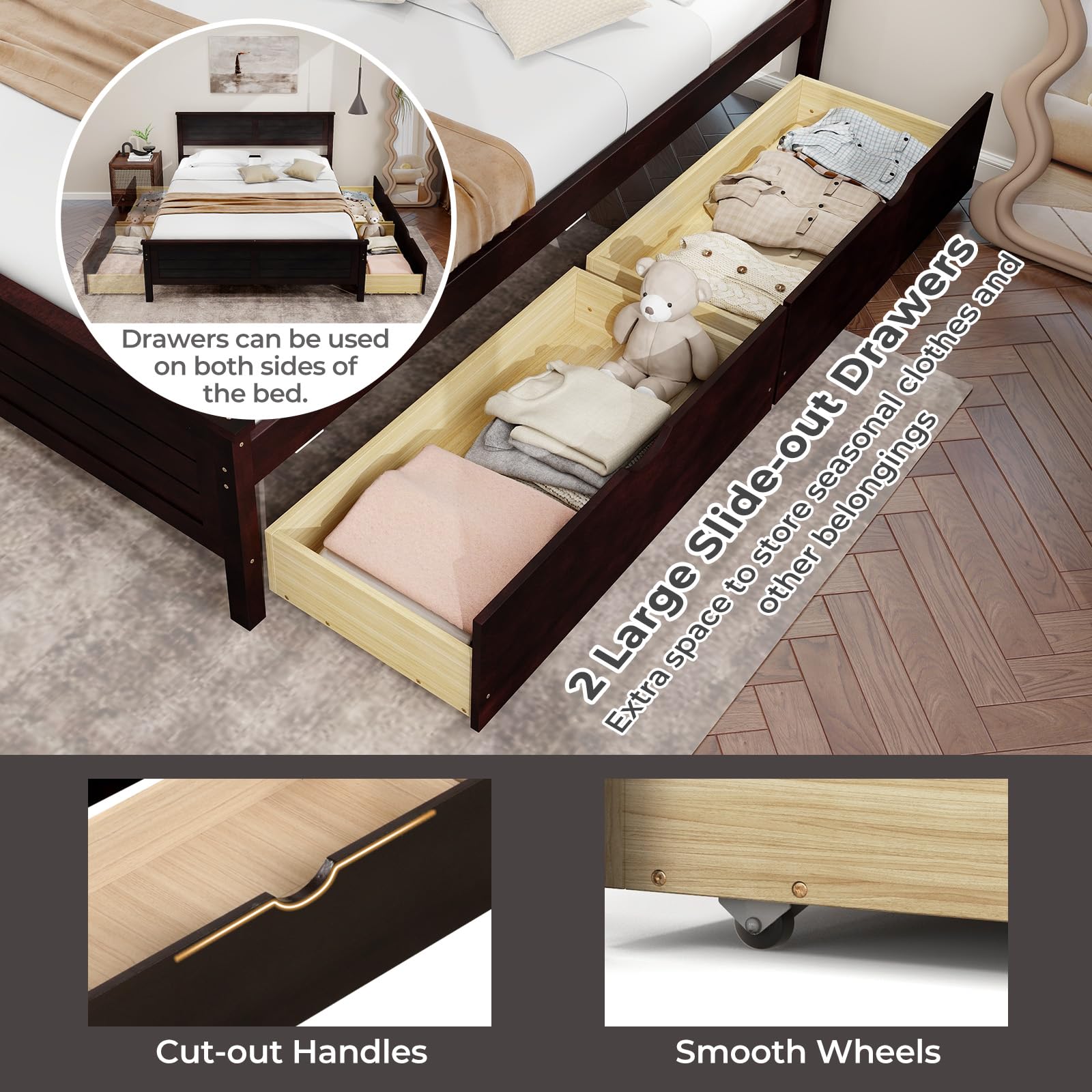 Elowen Storage Platform Bed view 5