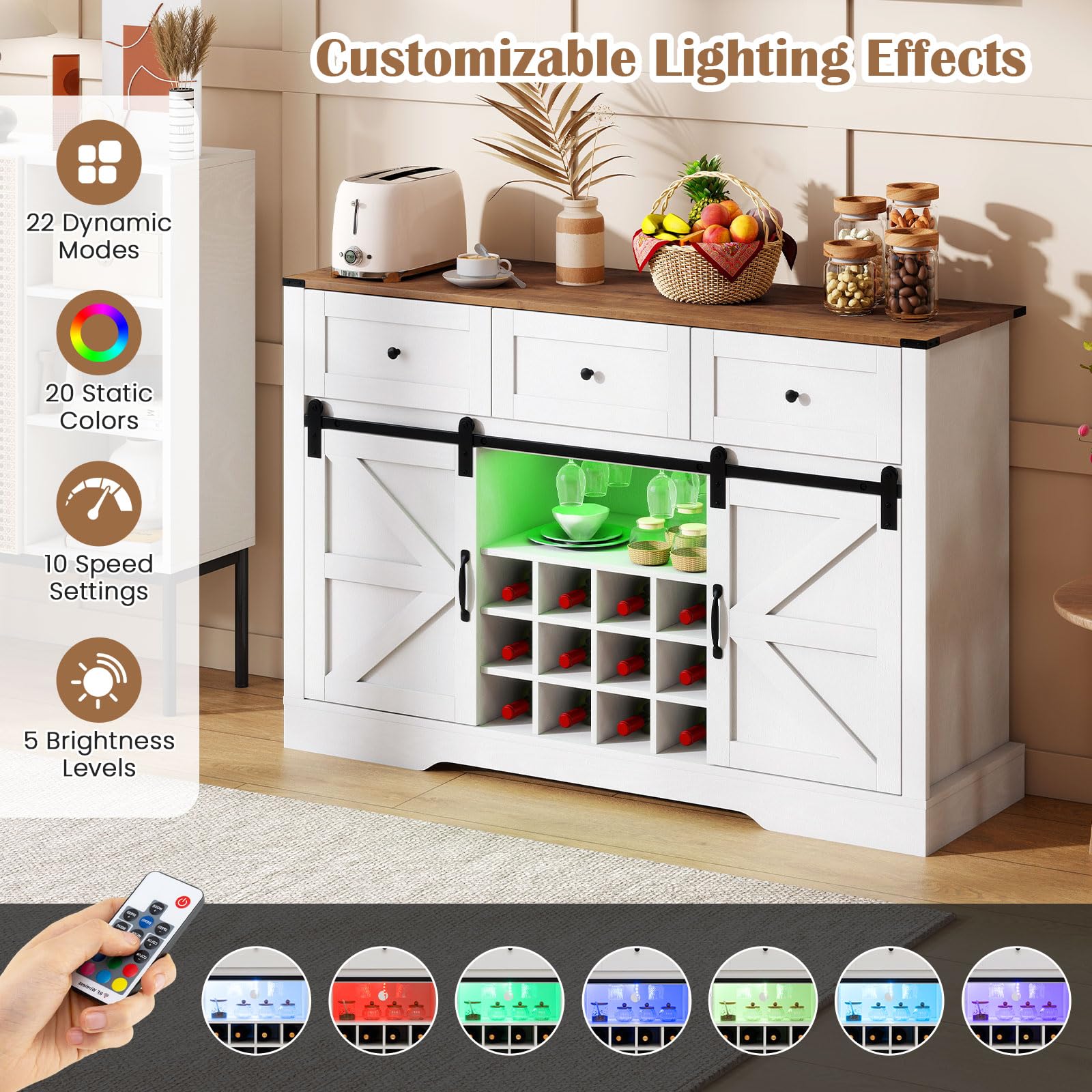 Miller LED Sideboard Cabinet view 4