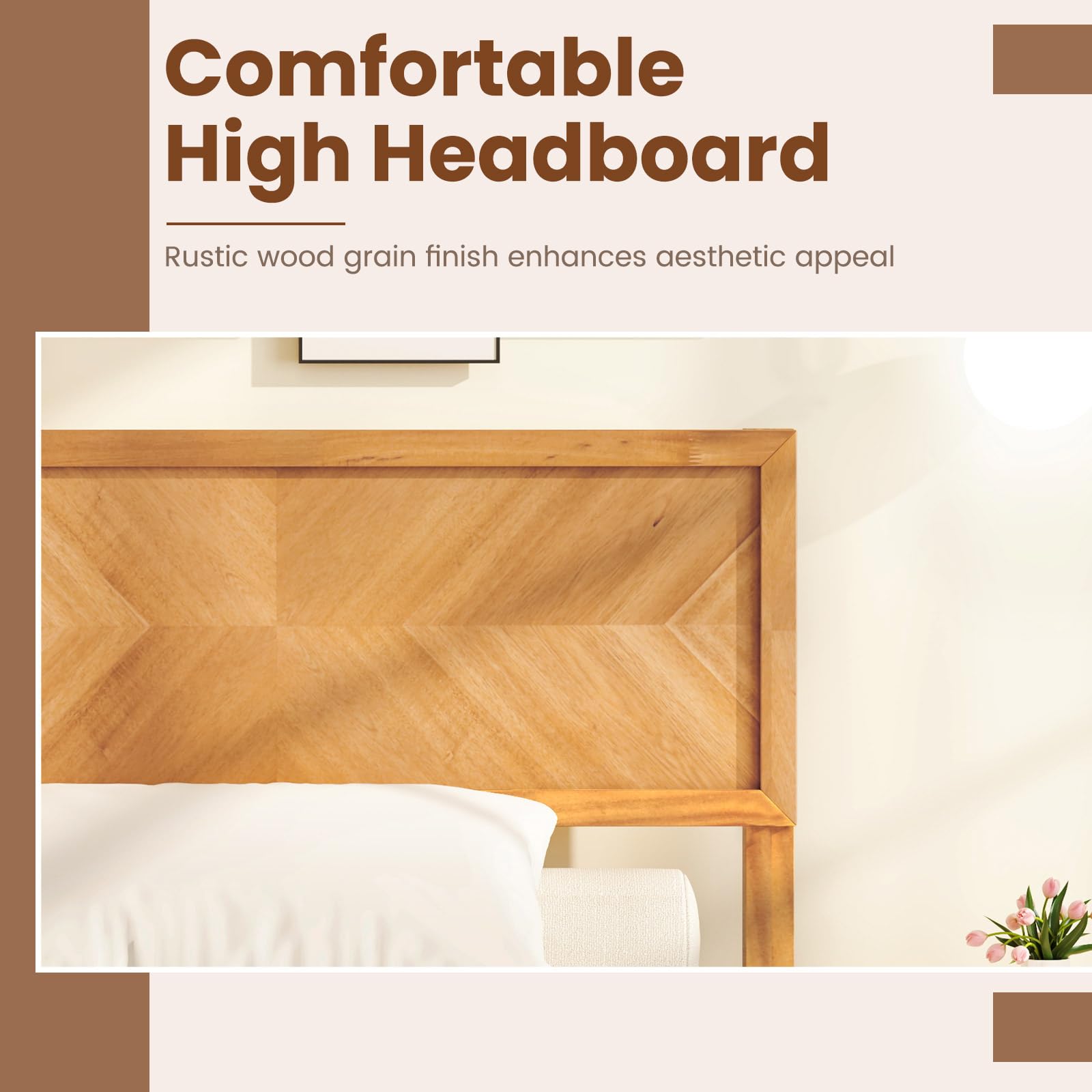 Selene Acacia Platform Bed view 5
