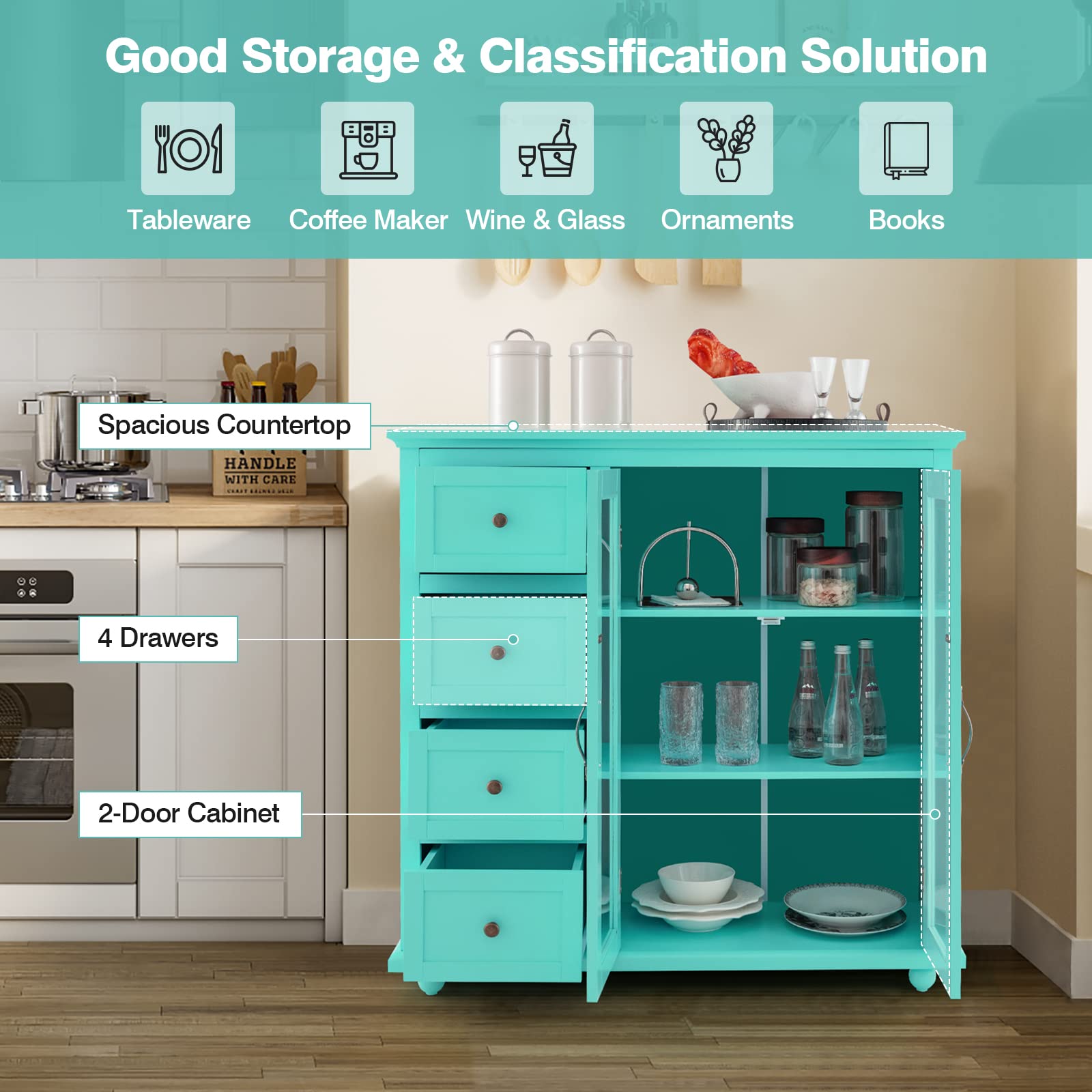 Parker Storage Sideboard Cabinet view 4