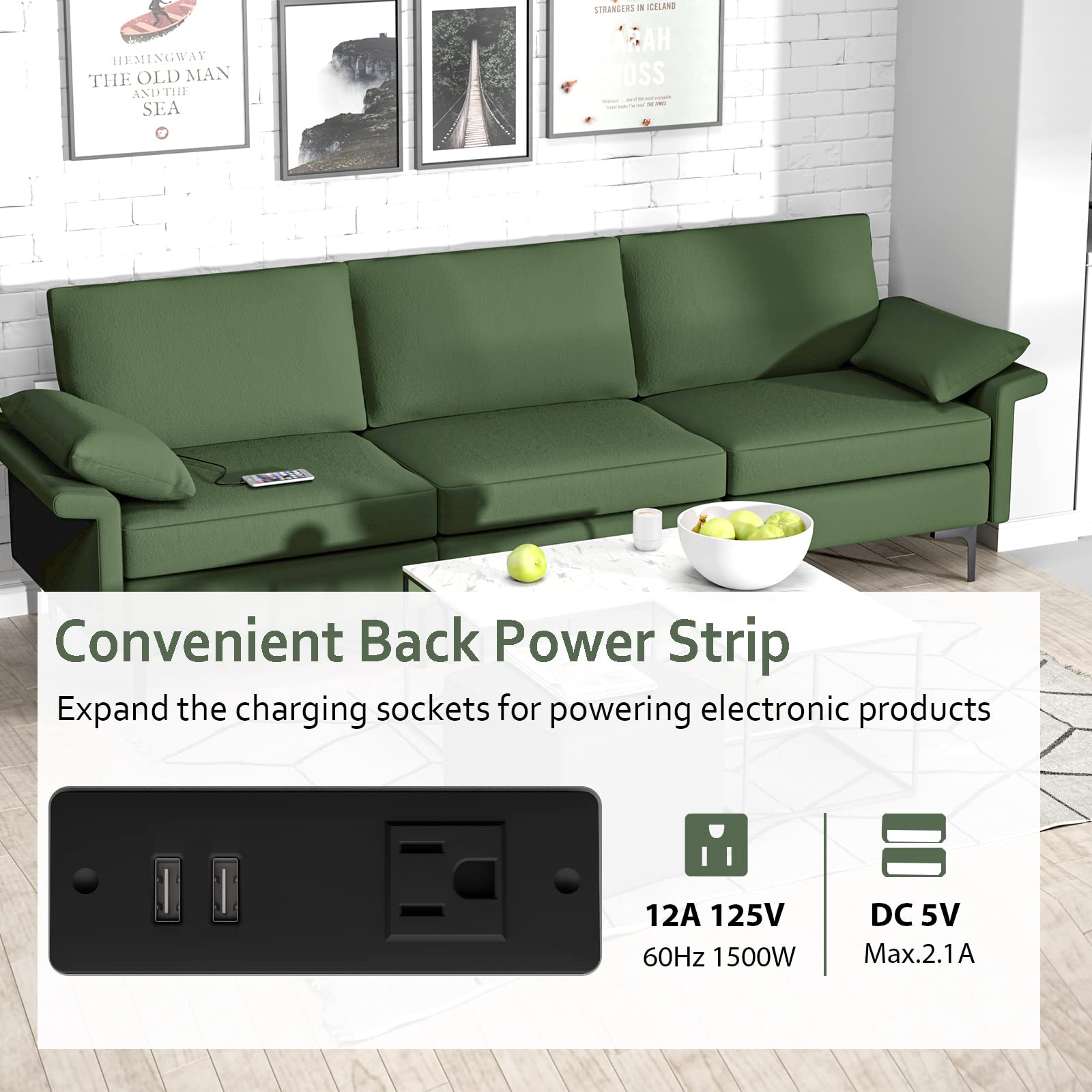 Arden Convertible Sleeper Sectional Sofa view 4