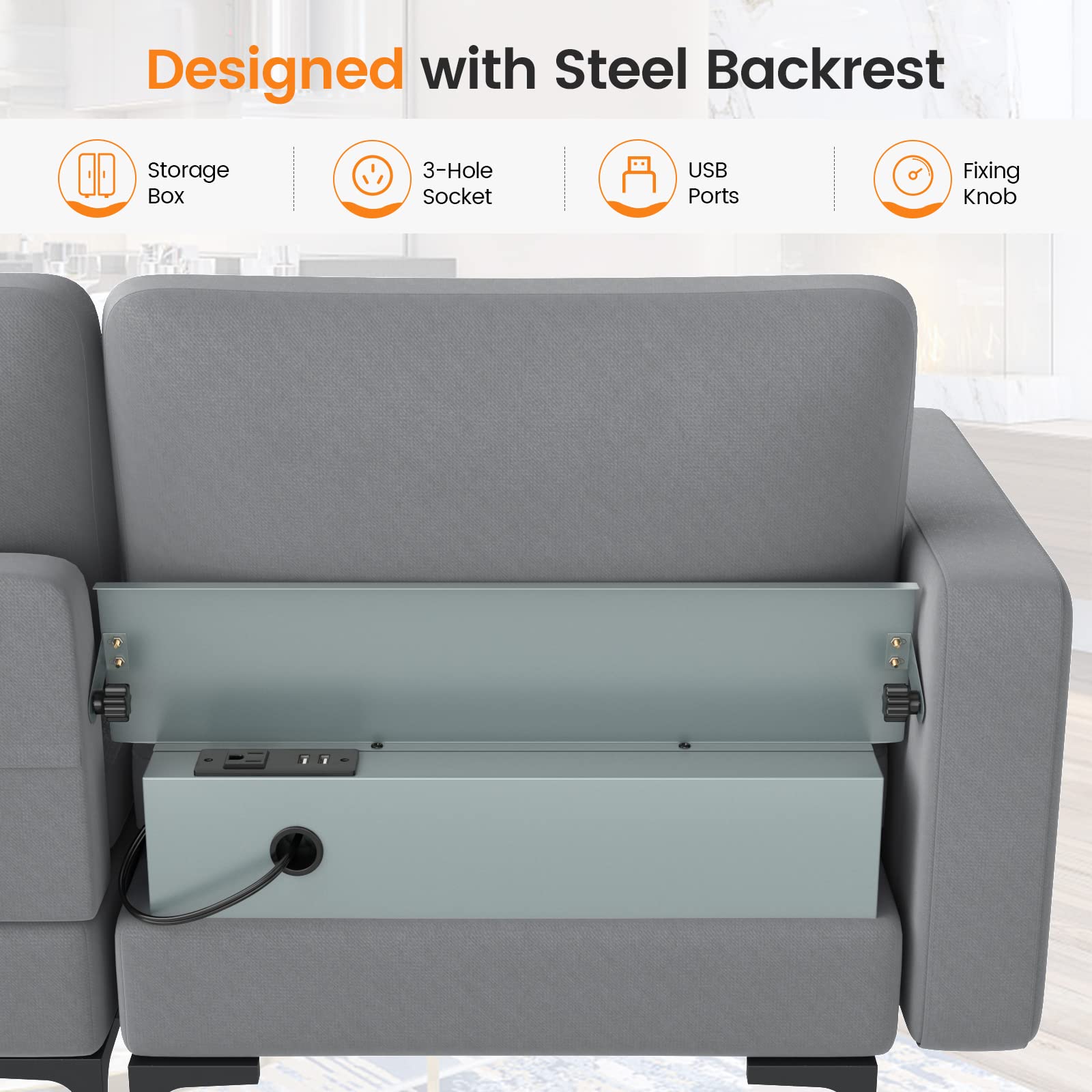 Marlow Modular Sleeper Sectional Sofa view 5