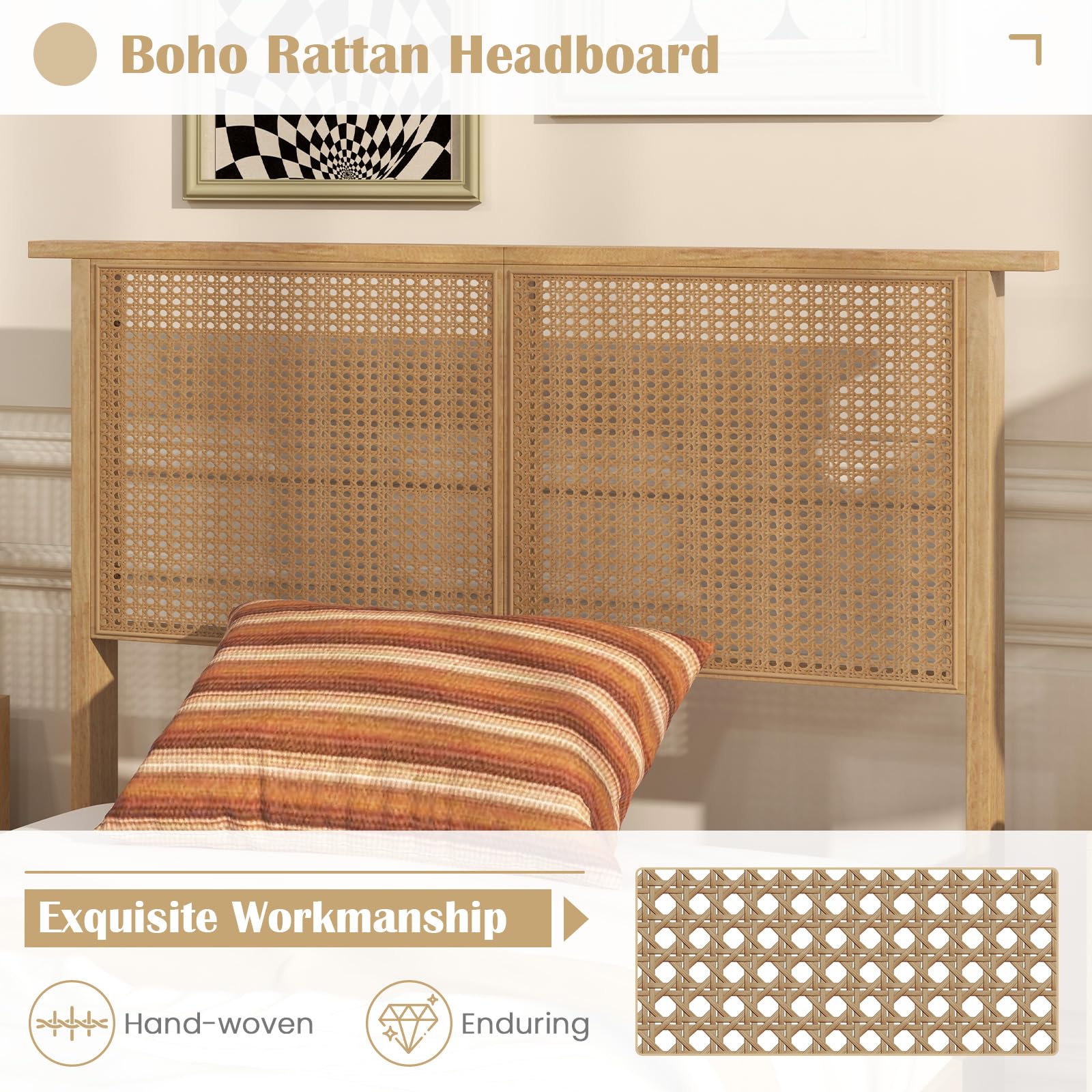 Daphne Woven Platform Bed view 5