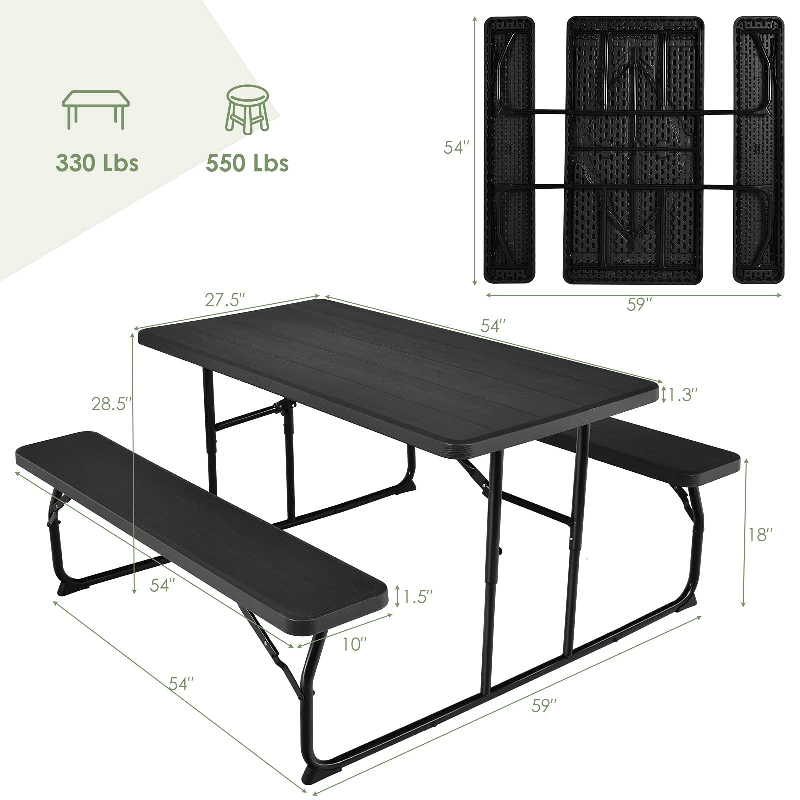 Sierra Folding Patio Dining Set view 5