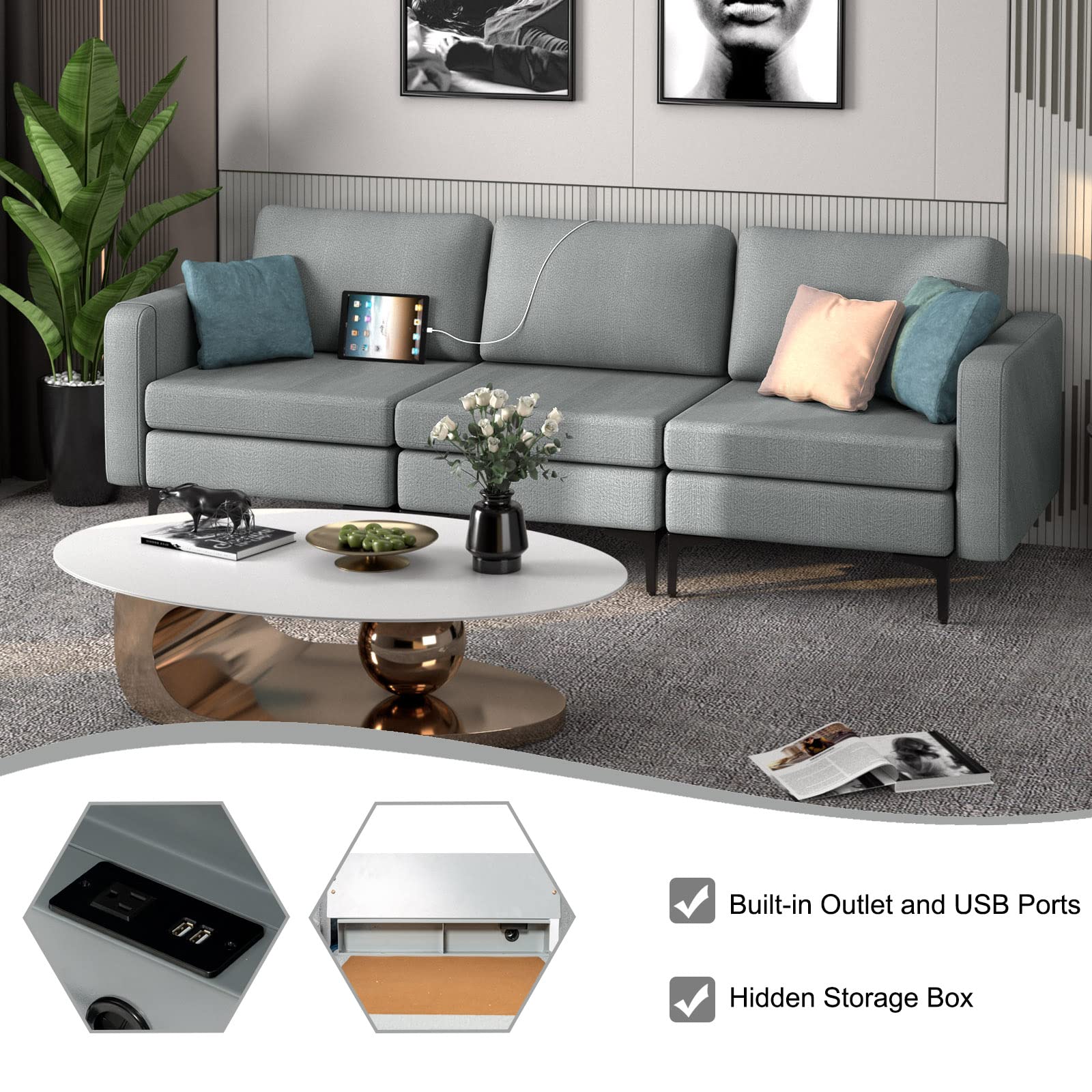 Rowan Modular Sleeper Sectional Sofa view 5