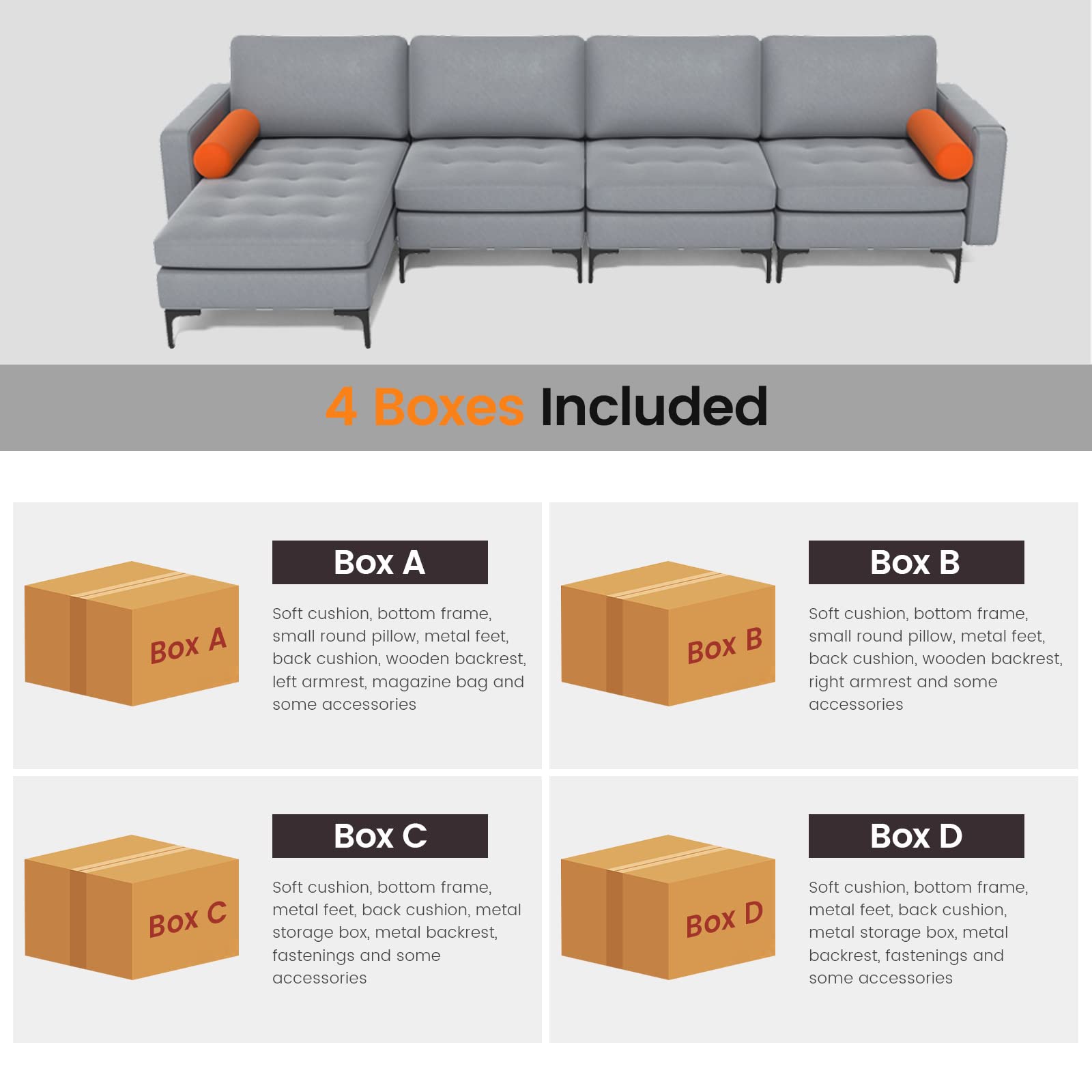 Linden Convertible Sleeper Sectional Sofa view 6