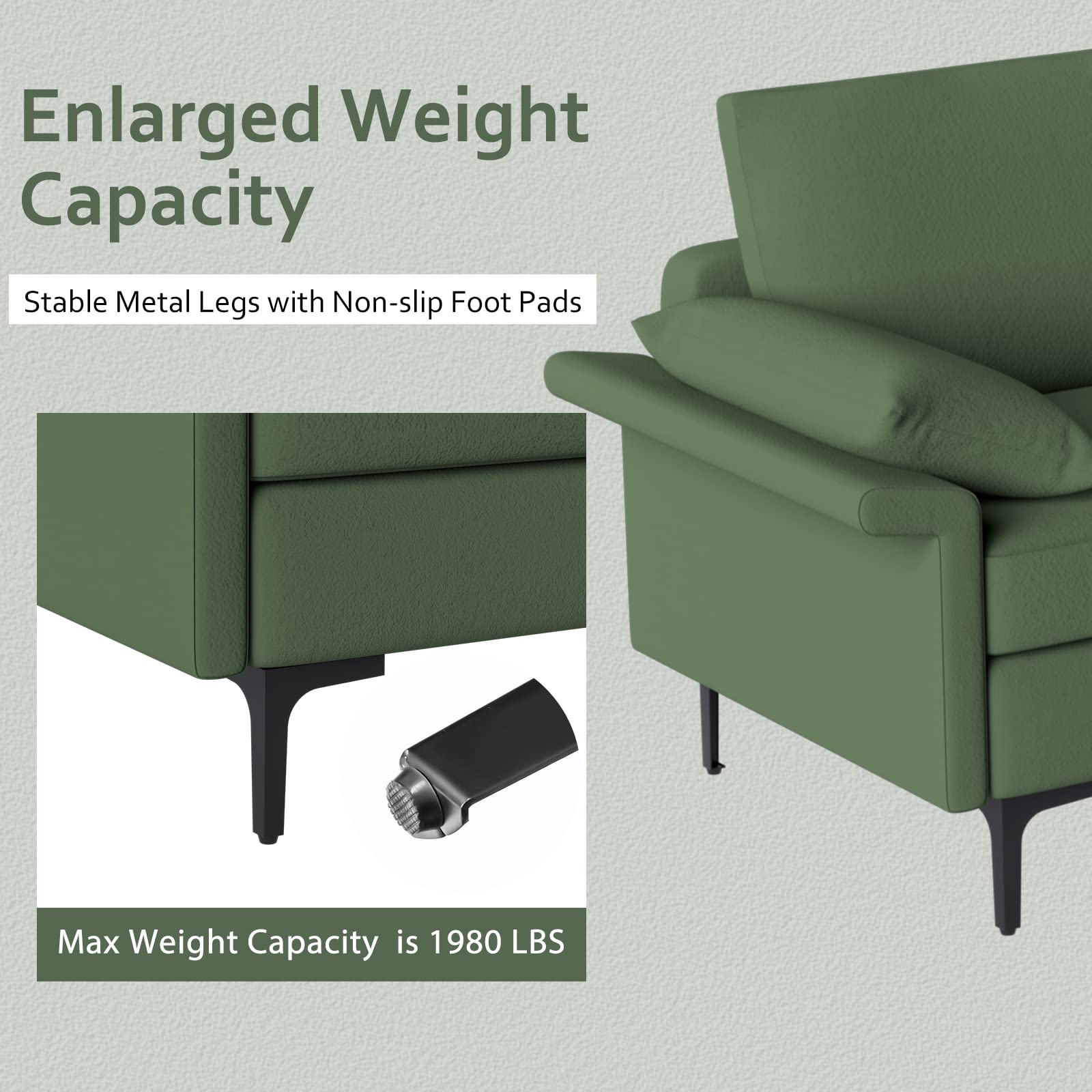 Arden Convertible Sleeper Sectional Sofa view 6